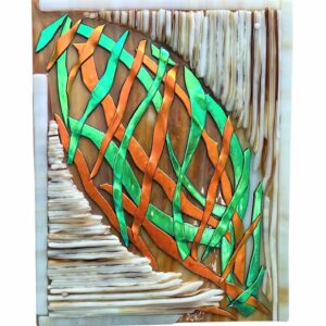 Dichroic Woven Leaf