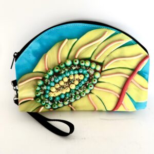 Blue Sky Sunflower Cosmetic Bag