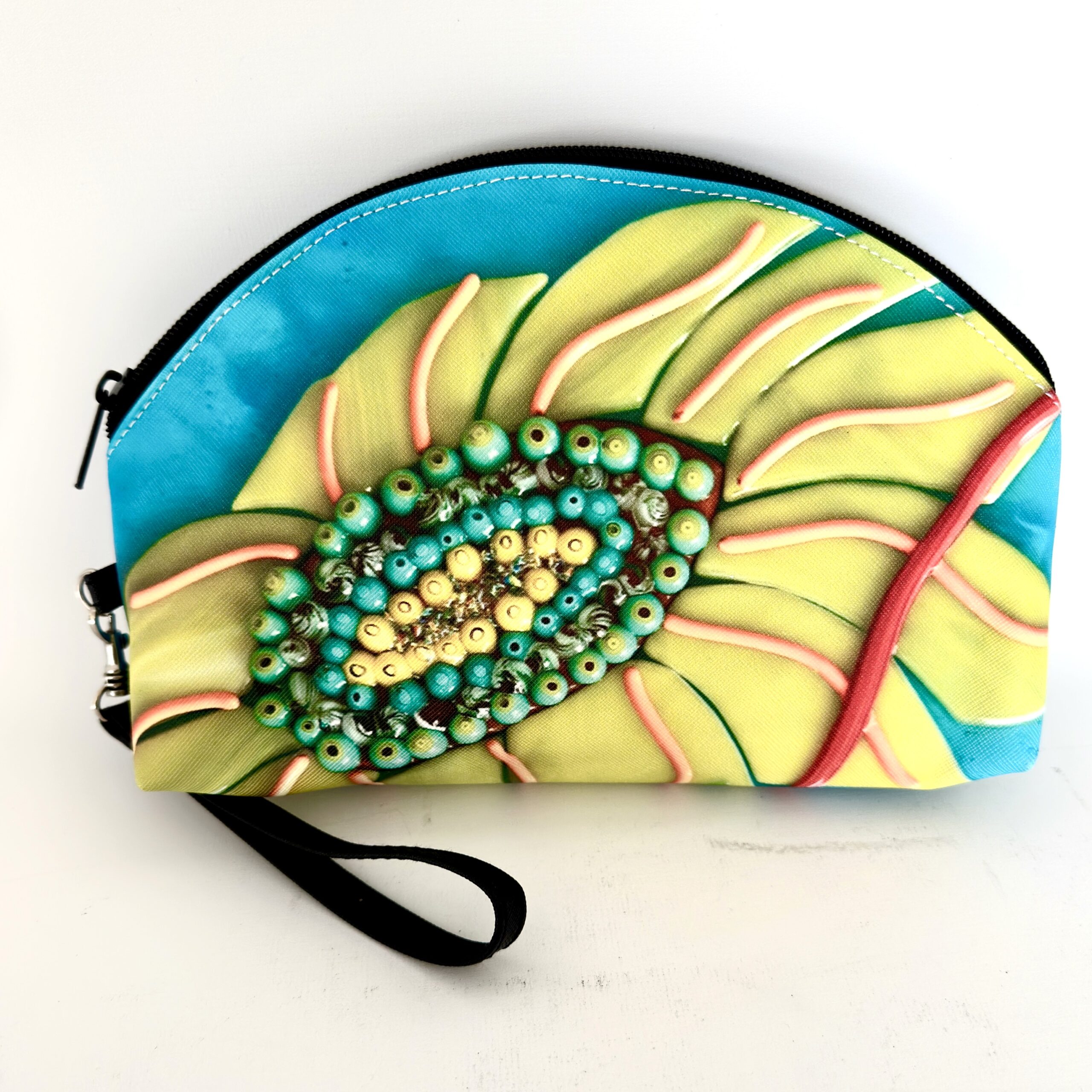 Blue Sky Sunflower Cosmetic Bag
