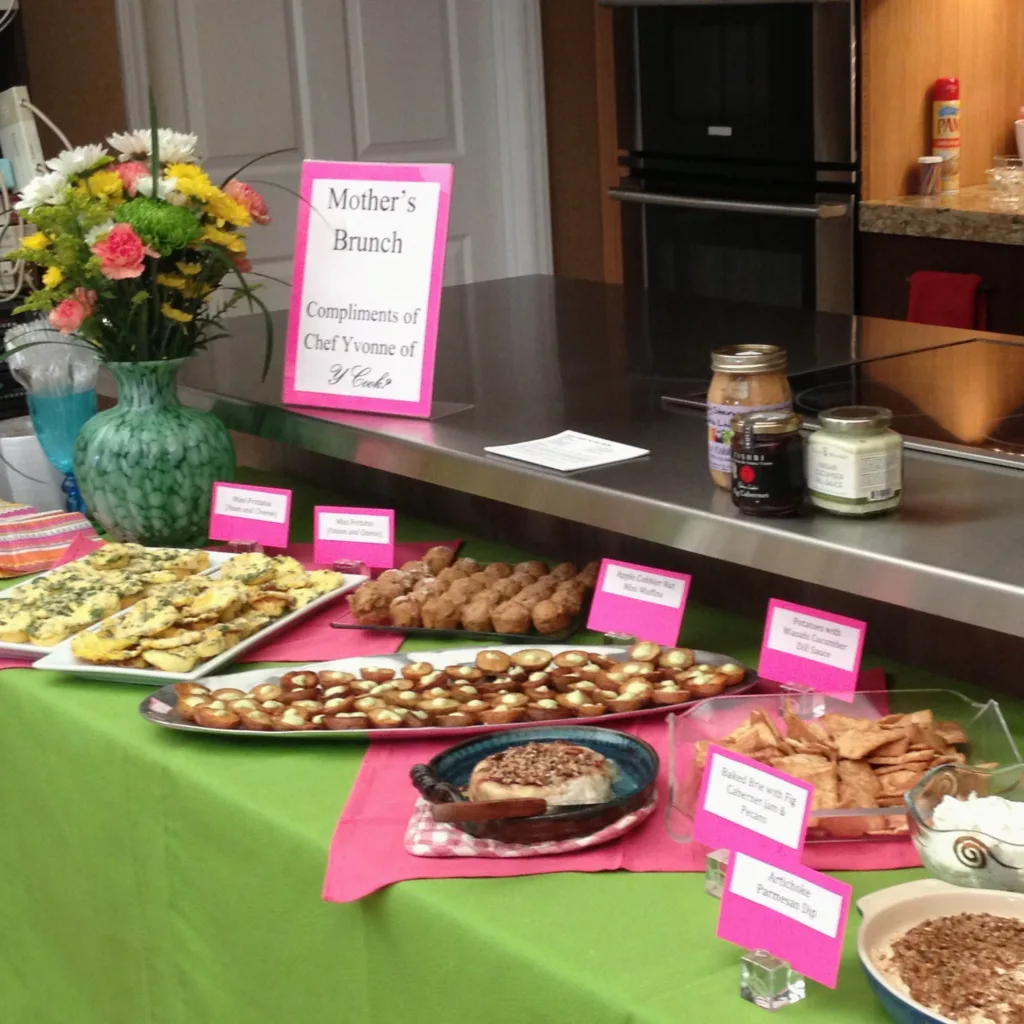 Mother's Day, Food, buffet display, chef yvonne